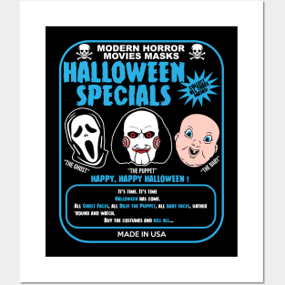 Halloween Specials Modern horror masks Posters and Art